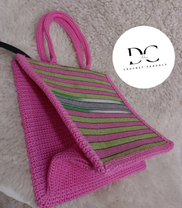 SAC CABA EN PAGNE TISSE ET CROCHET
